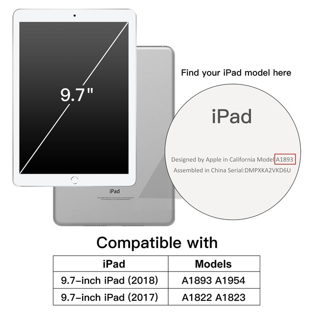 【新着商品】JEDirect iPad 9.7インチ (2018/2017，第6/5世代用) ケース PUレザー 三つ折スタンド オートスリープ機能 (ブラック)