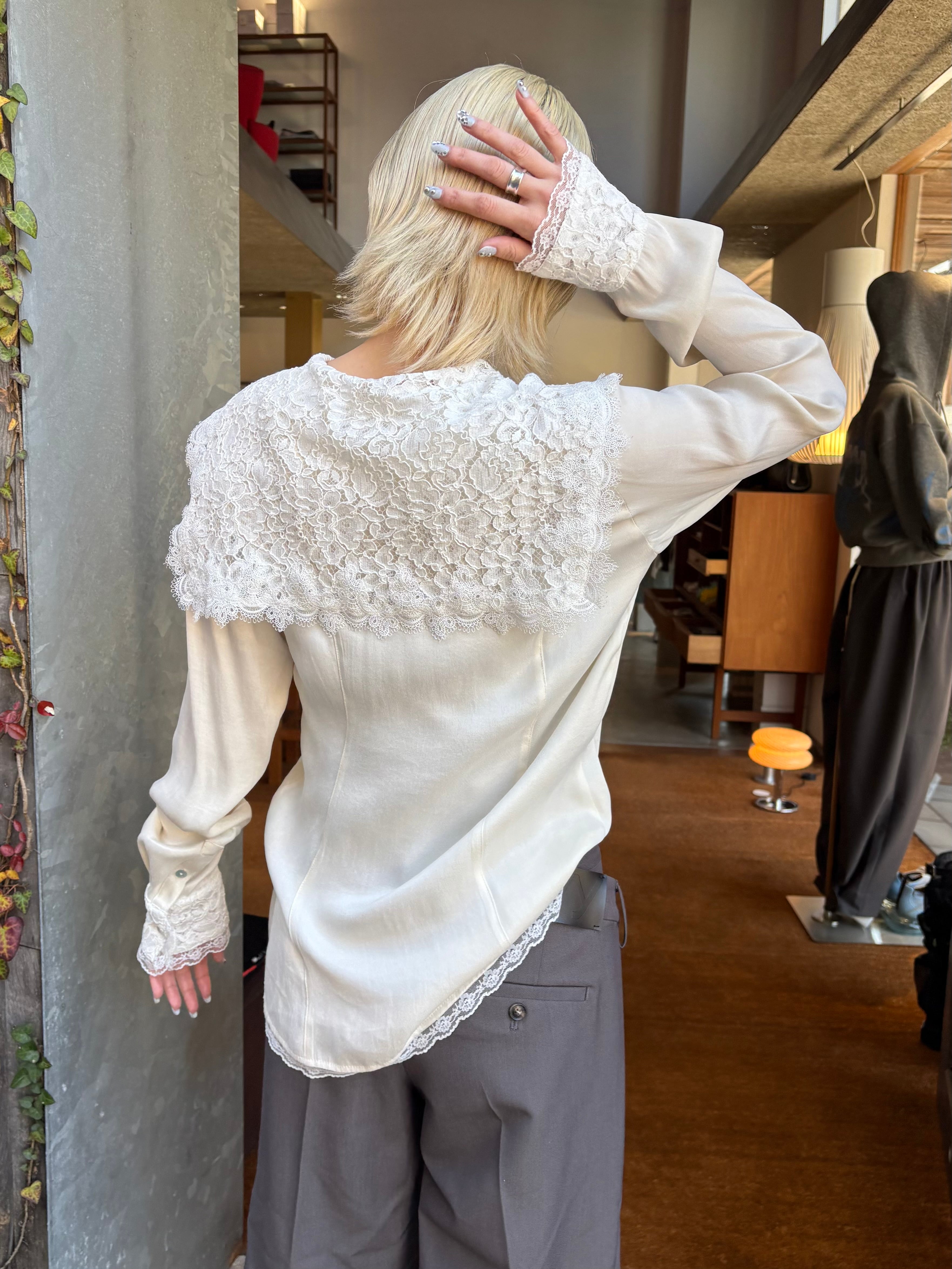 26SS】PRANK PROJECT プランクプロジェクト / Lace Collar Shirt