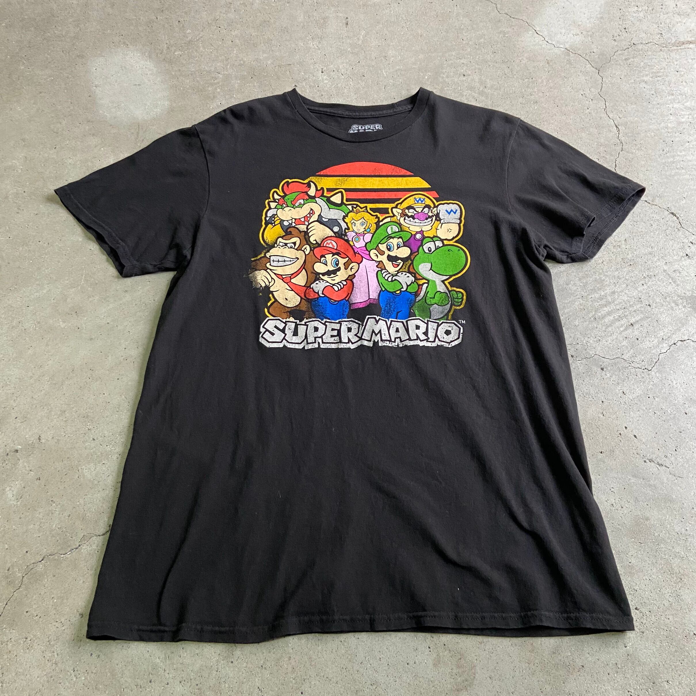 スーパーマリオ　任天堂　ドット絵　オールキャラクター　Tシャツ　ヴィンテージ