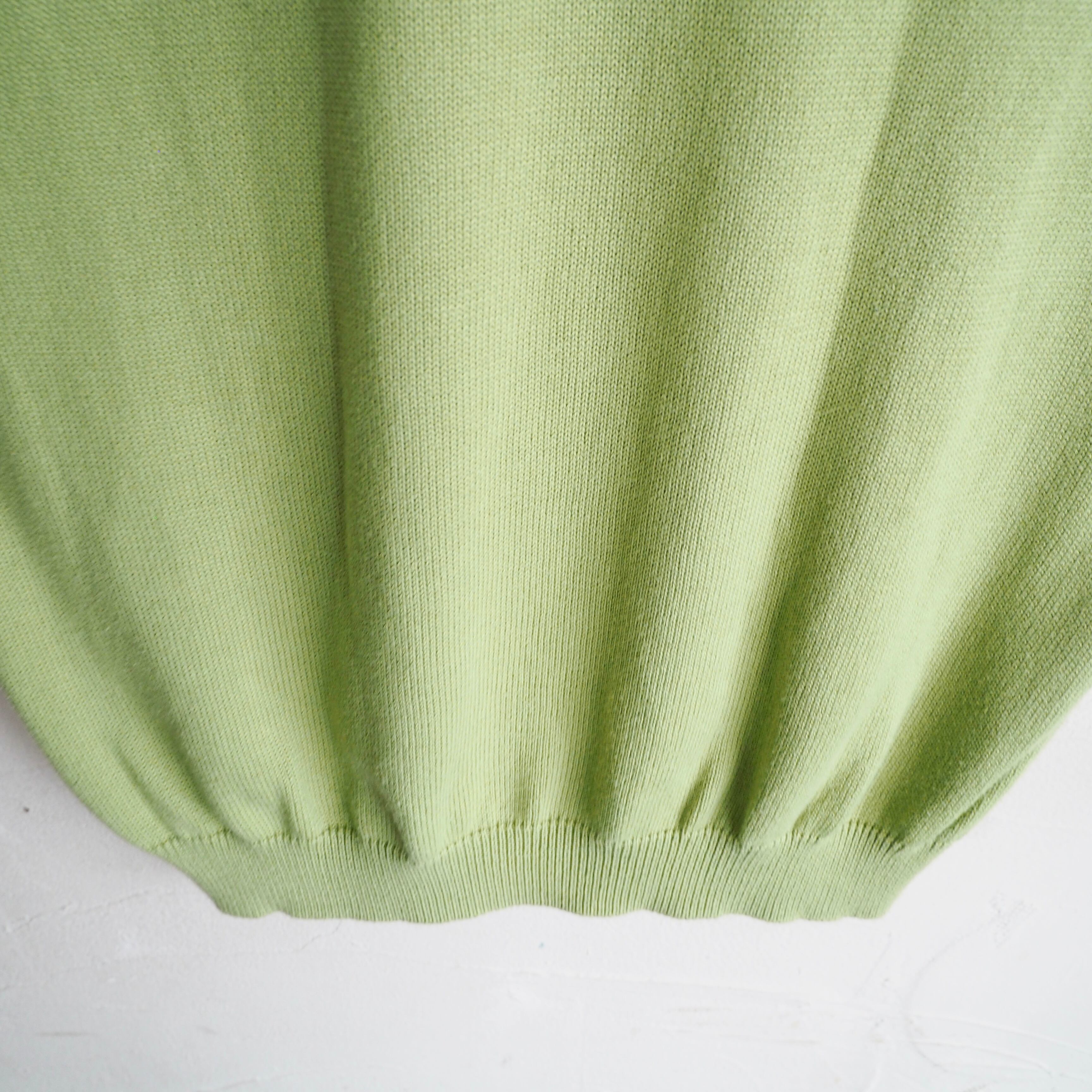 ” Brooks Brothers ” light green × yellow stitch argyle check pattern knit vest