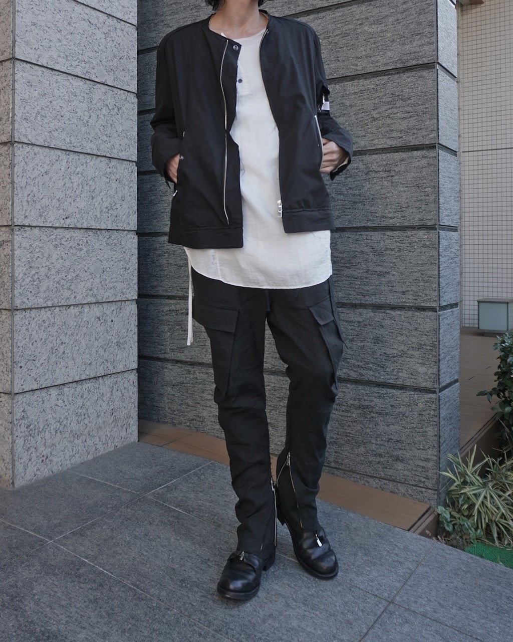 25SS[PRE] ご予約限定品 / FLARED LINEN CARGO PANTS / BLK | ASKYY