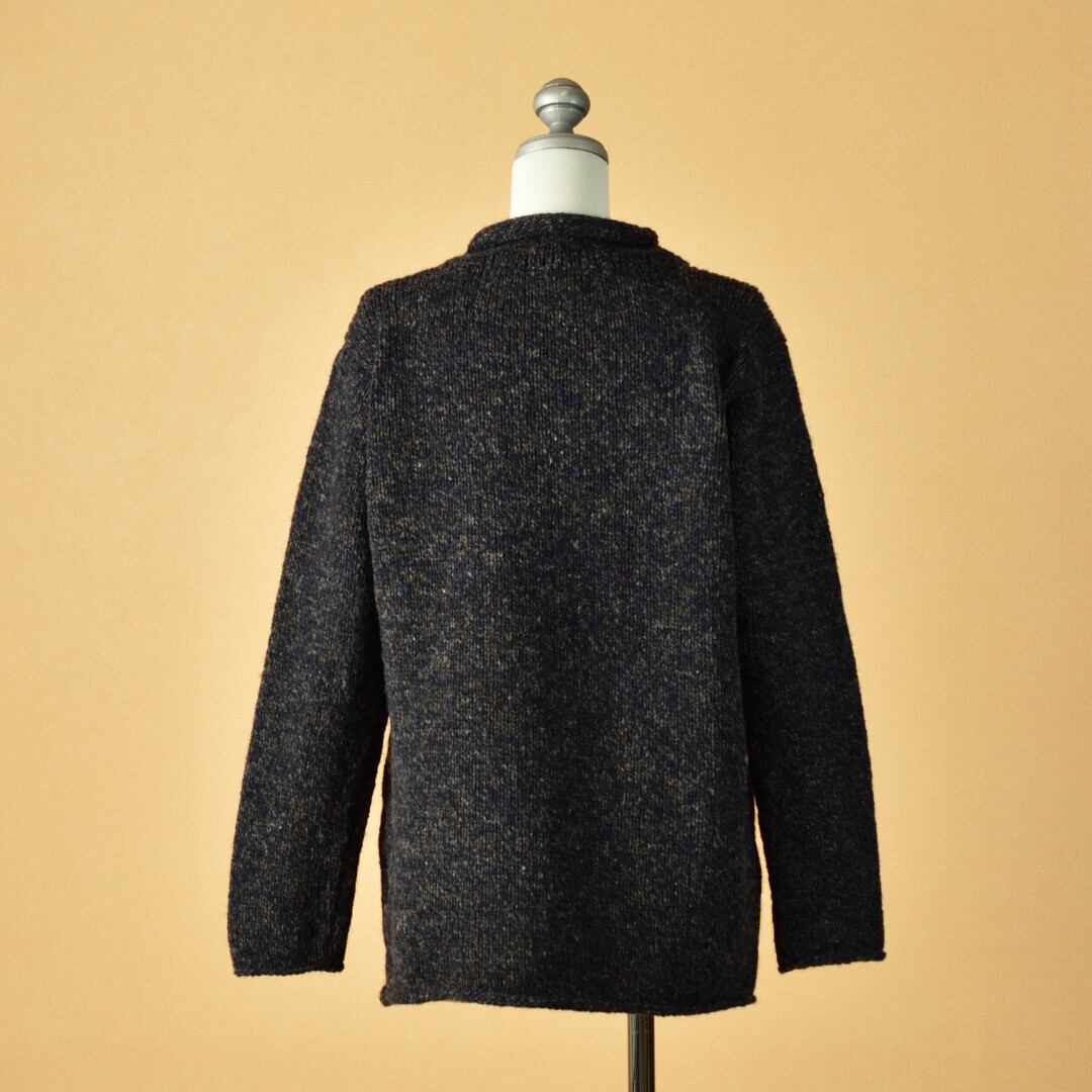 james charlotte ジェームズシャーロット ロールネックプルオーバー・ネイビー杢【送料無料】