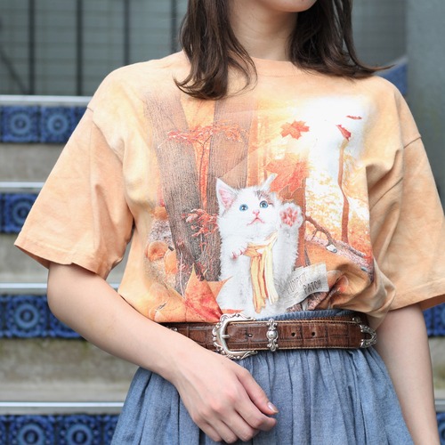 USA VINTAGE KITTY DESIGN T SHIRT/アメリカ古着子猫デザインTシャツ