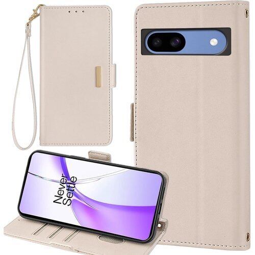 Google pixel 8A ケース 手帳型 pixel8A ストラップケース doo softbank au SIMフリー 全対応 グーグル ピクセル 8A 手帳カバー ピクセル8A pixel8A カバー pixel8A 携帯ケース 手帳 耐衝撃 カードケース 適用 Cobeimisr case マグネット 携帯カバー ストラップ ストラップ付きケース スマホケース ベージュ 2652