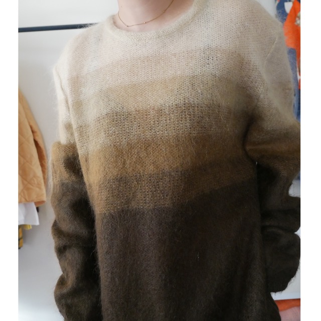 Gradation brown knit