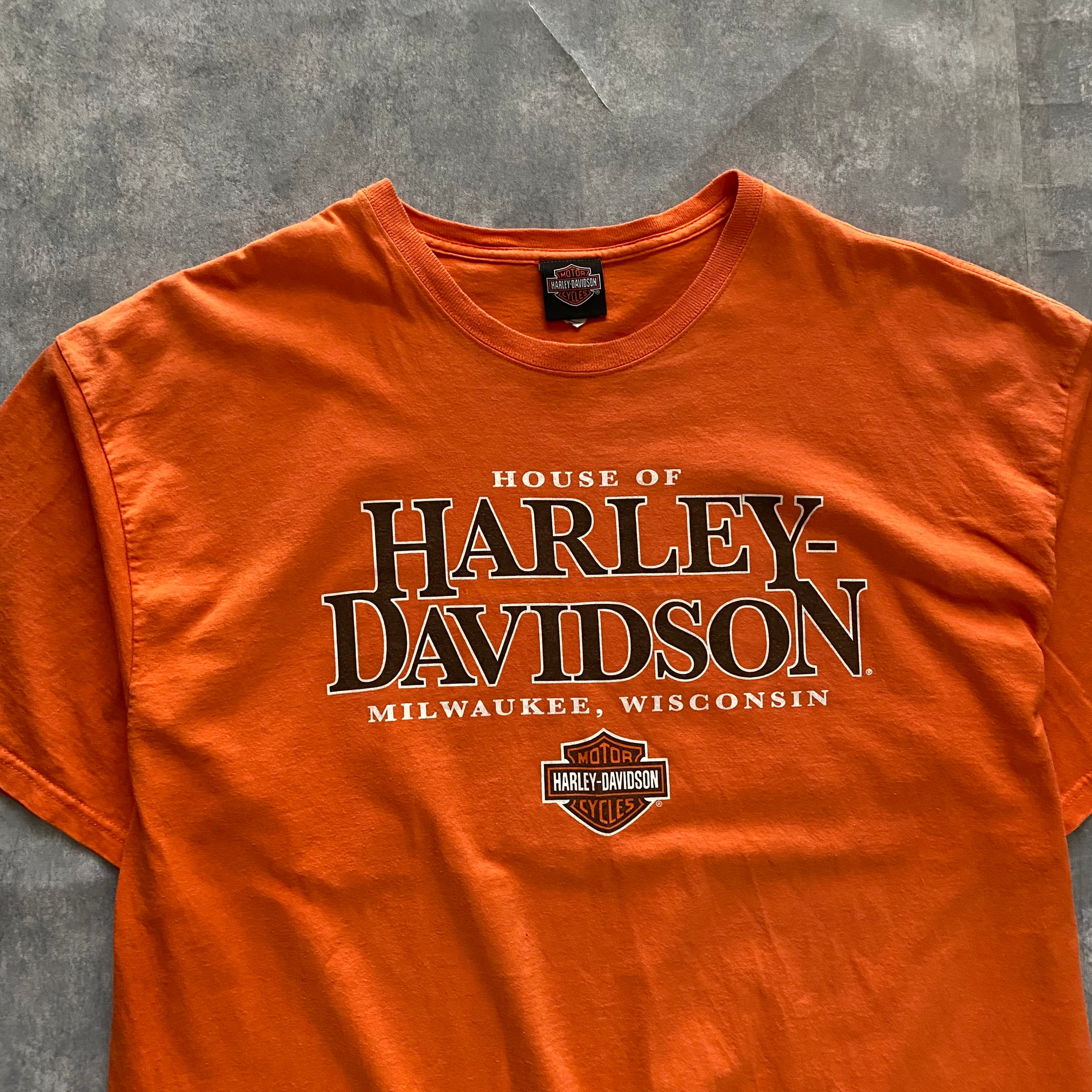 【3XLサイズ】90s ハーレーダビッドソン 両面プリントロゴ Tシャツ 