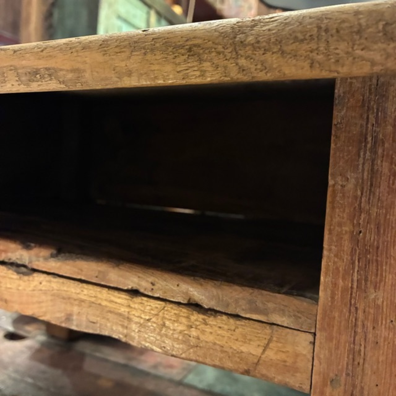 India Writing table / インド ライティングテーブル 一点もの ハンドメイド アンティークウッド アンティーク調 手作り 作業机 デスク テーブル サイドテーブル 置物 インテリア 店舗ディスプレイ