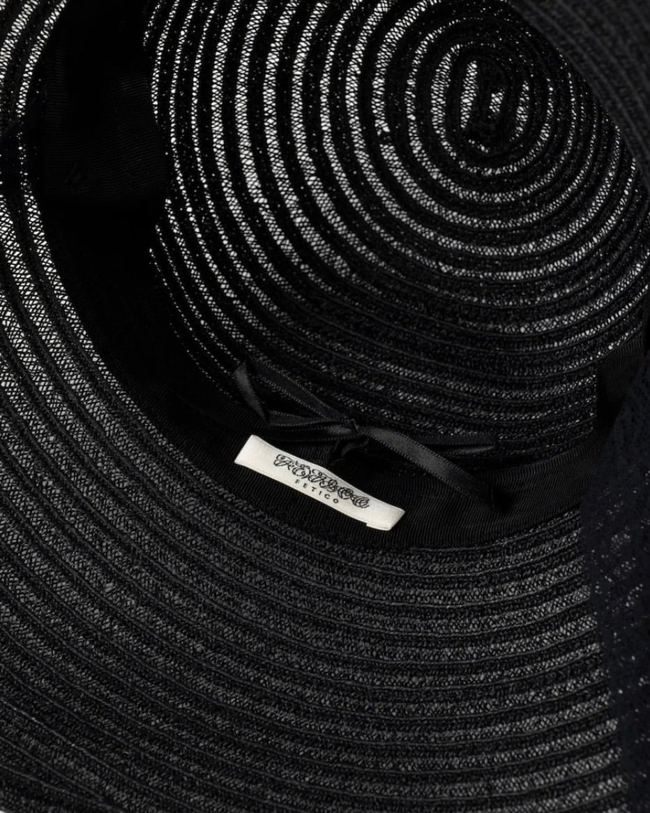 FETICO / STRAW HAT WITH LACE RIBBON | LA VILLA ROUGE