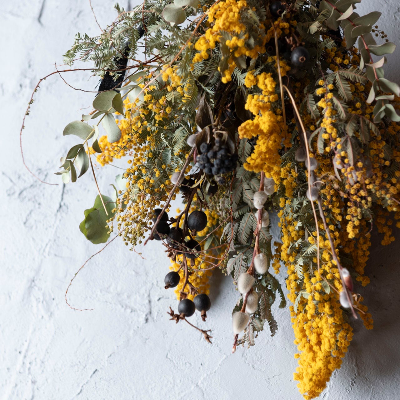 mimosa swag ミモザ スワッグ Mimosa yellow×Black | she is matilda.