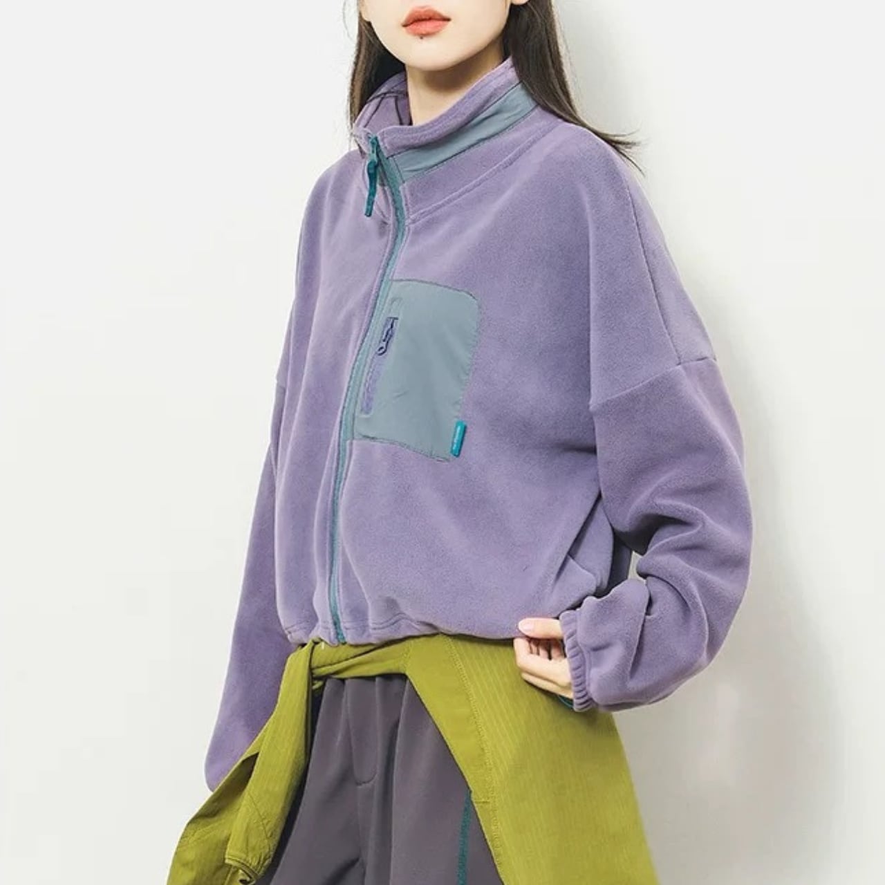 切替ポケットフリースブルゾン C00901