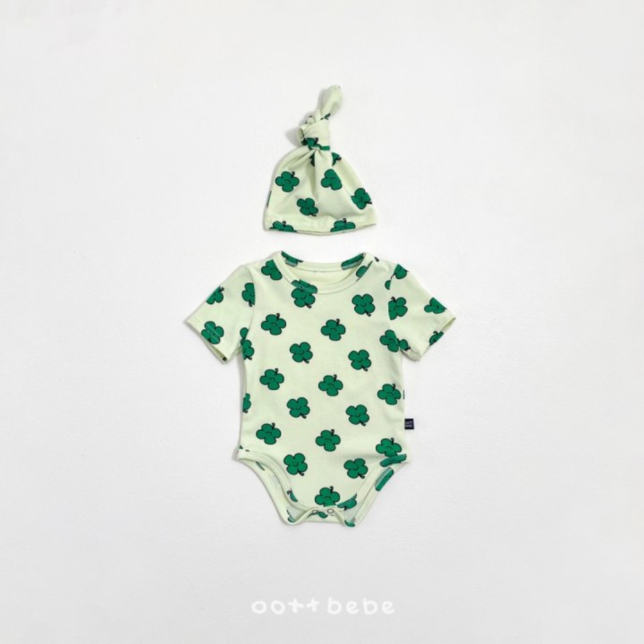 [oottbebe] Happy Friends Bodysuit Bonnet Set-up / [오뜨베베] 해피프렌즈슈트보넷세트