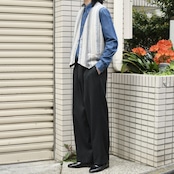 multi stripe linen vest