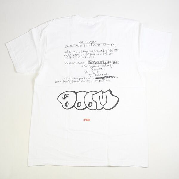 supreme MF DOOM Tシャツ 白 Mサイズ