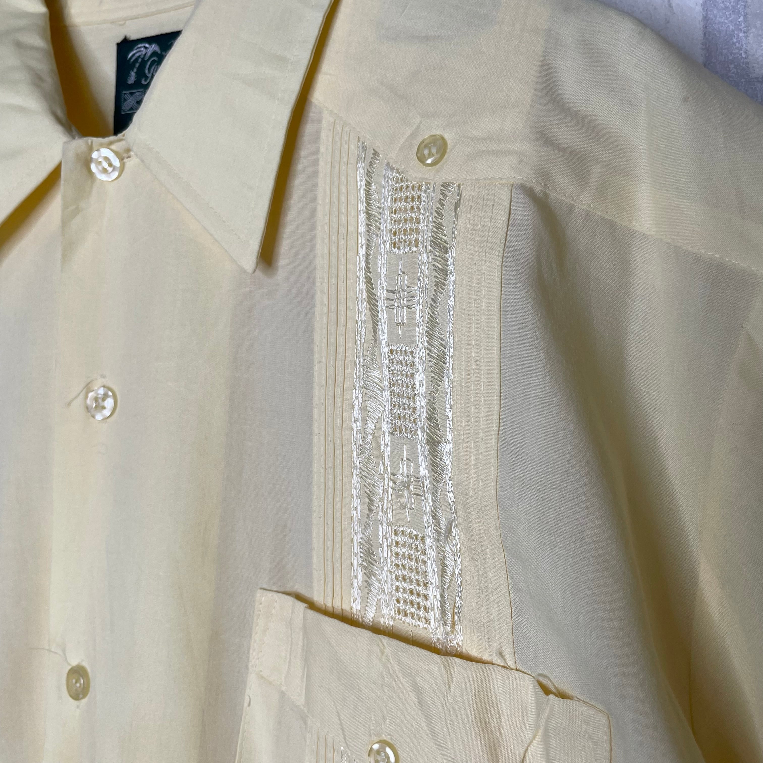 guayabera by HABAND 半袖キューバシャツ L（XL相当） ポリエステル