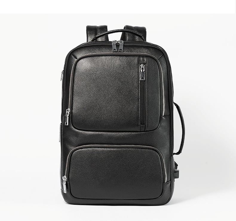 本革ビジネスリュック 3WAY マチ拡張 大容量 牛革使用 撥水加工