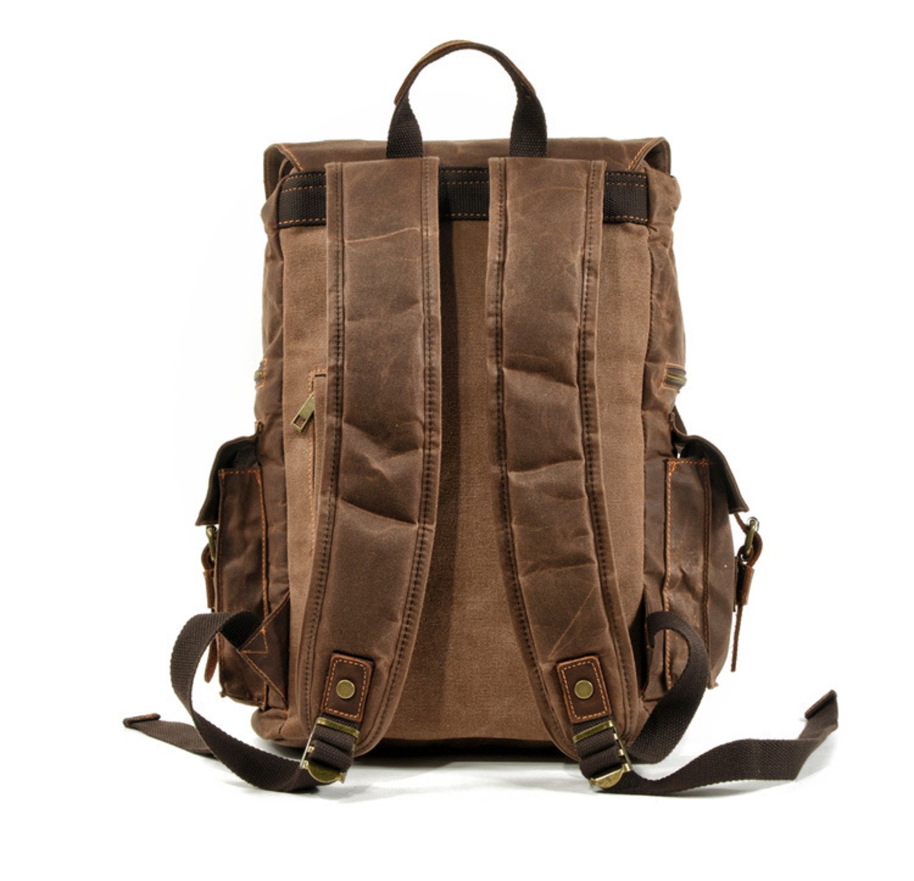 Retro Canvas Leather Hiking Backpack / レトロ キャンバス レザー ハイキング バックパック