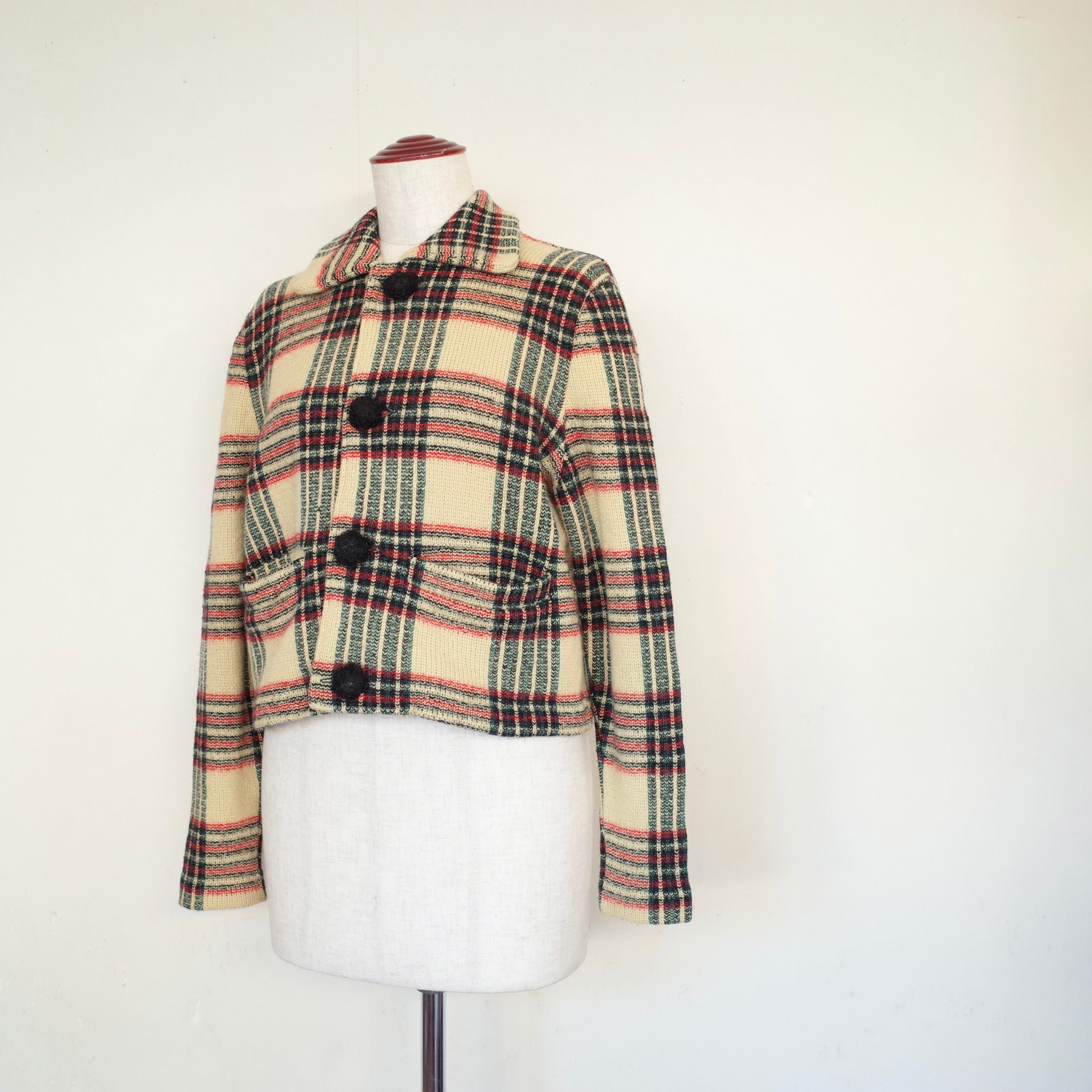 Wool checked jacket