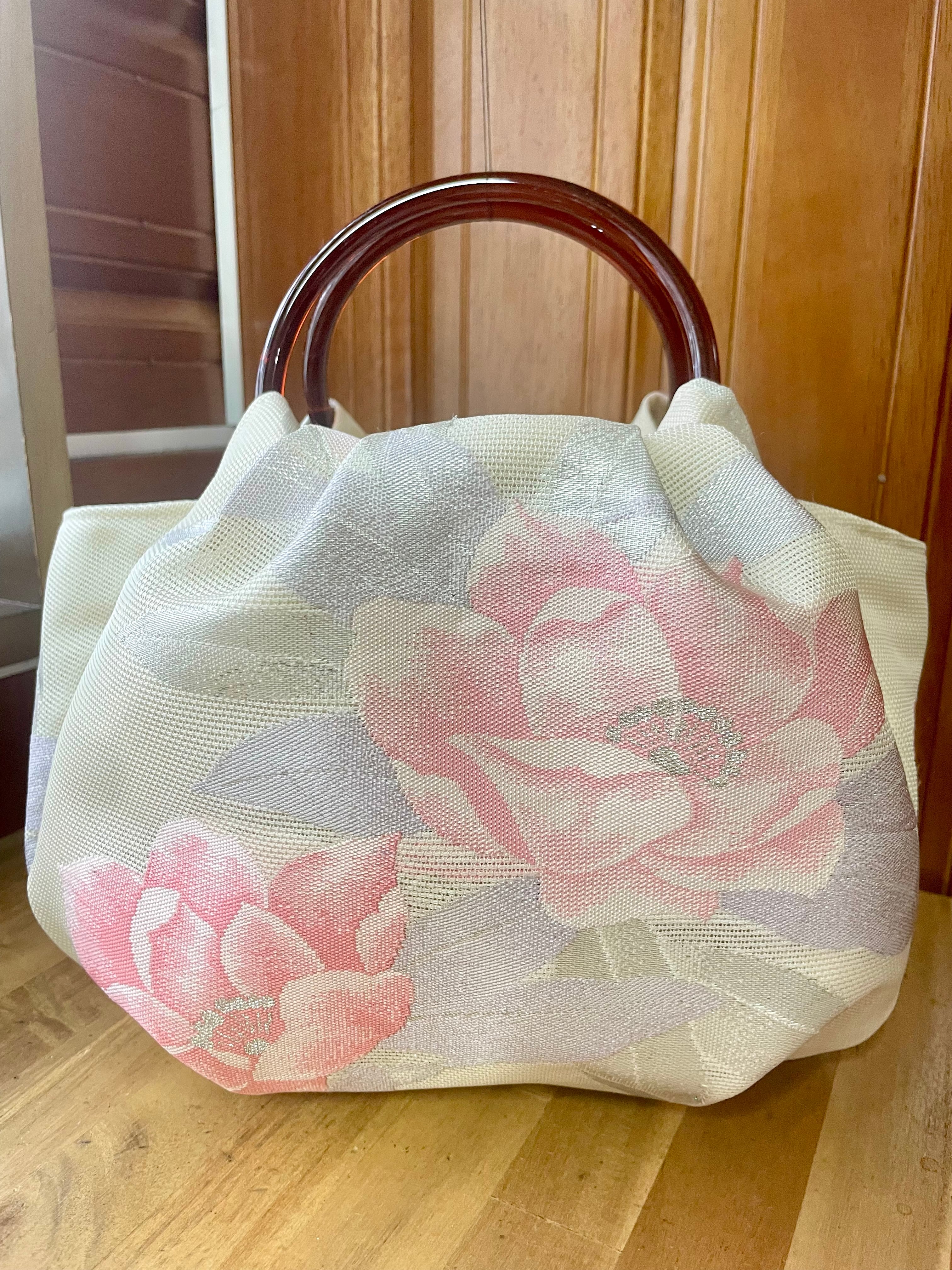 桜桃 夏帯リメイクのバッグ ラスト1点 | 着物帯 桜桃