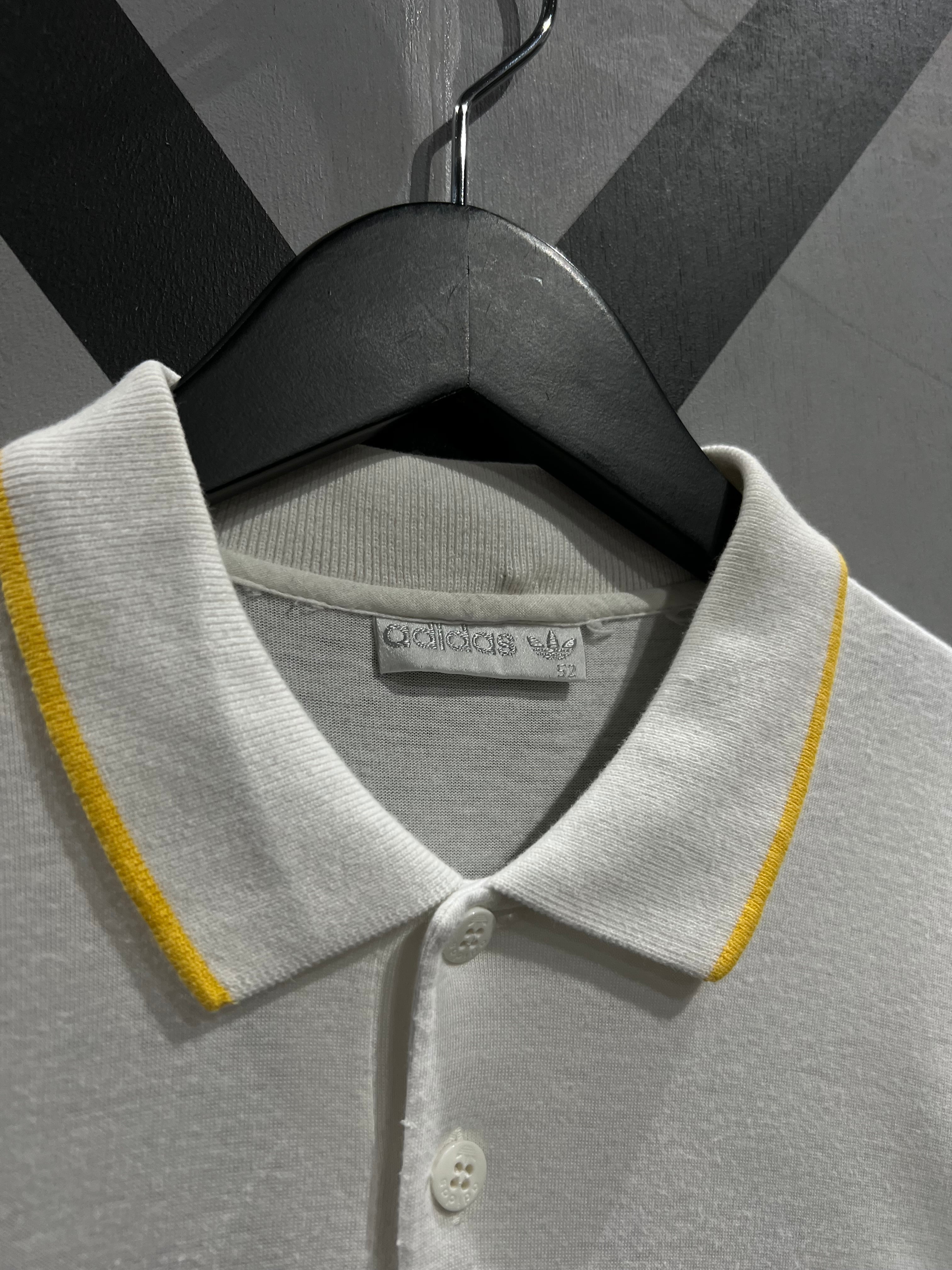 X VINTAGE】“adidas” 80's Geometric Design Vintage Polo Shirt