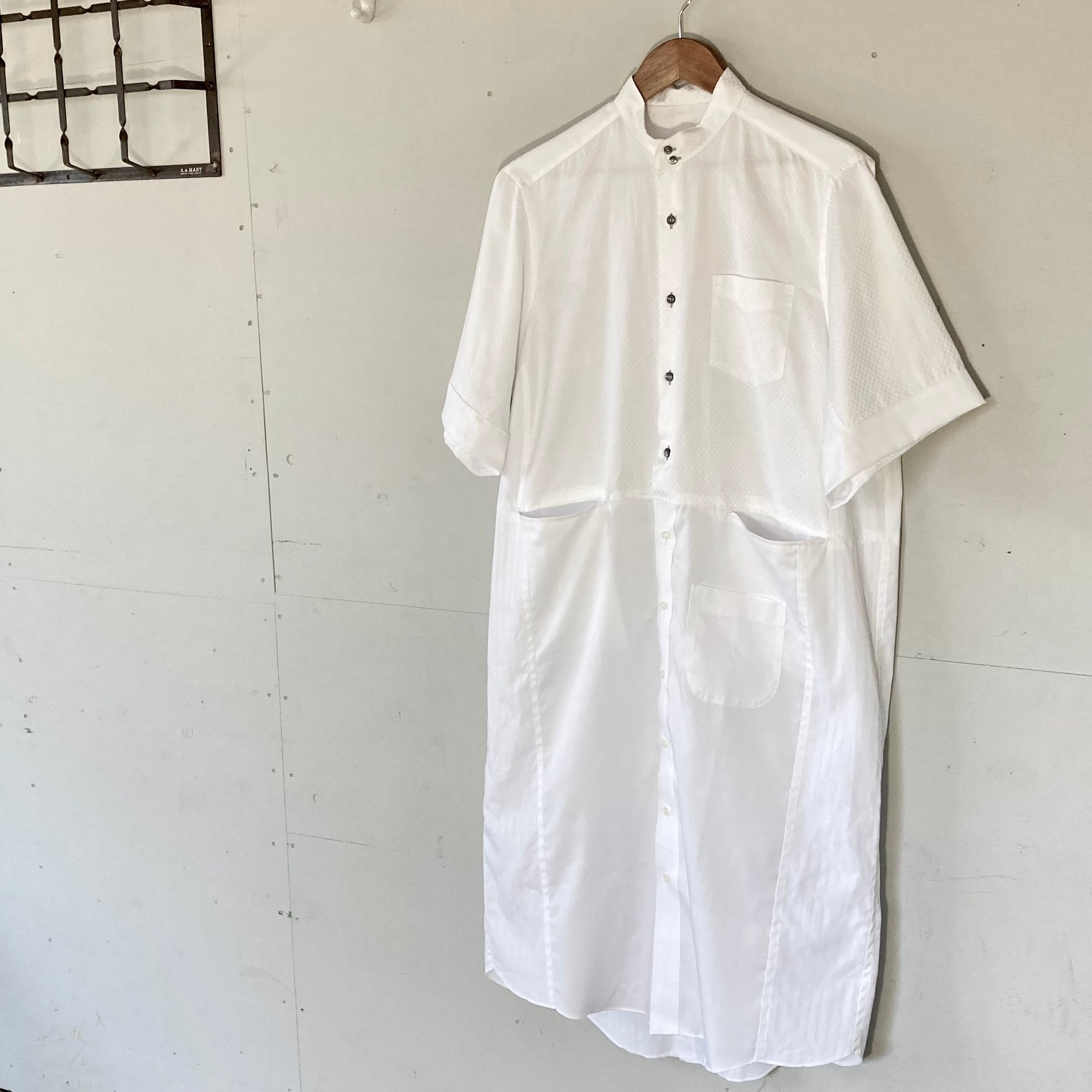 ZOZOTTE remake coat dress S/S / リメイク コートワンピース 5分袖 / ホワイト