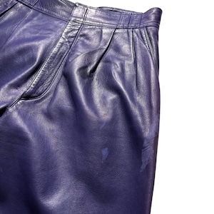 vintage GIANNI VERSACE purple leather pants