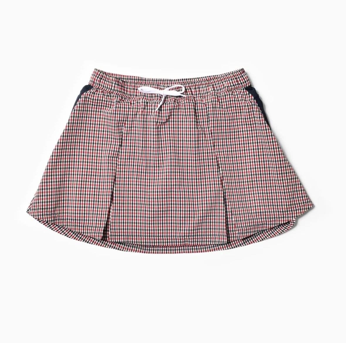 MMA(MOUNTAIN MARTIAL ATRTS) Front Pleats Run Skirt (Red Check)