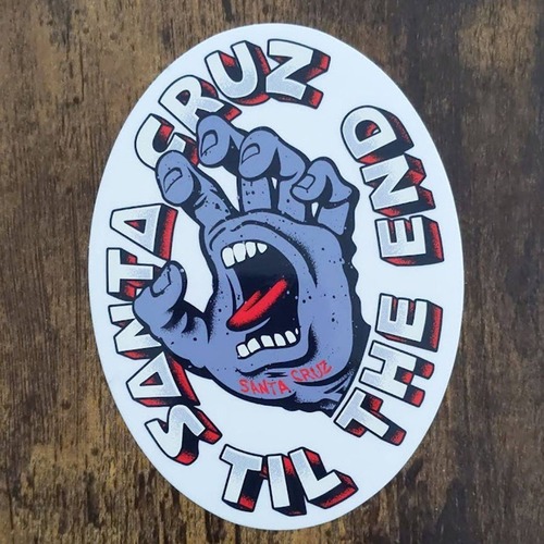 【ST-654】Santa Cruz Skateboards sticker サンタクルーズ スケートボード ステッカー Till The End Screaming Hand