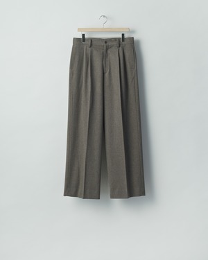 ssstein " WOOL DOESKIN LONG WIDE TROUSERS〔TAUPE〕"