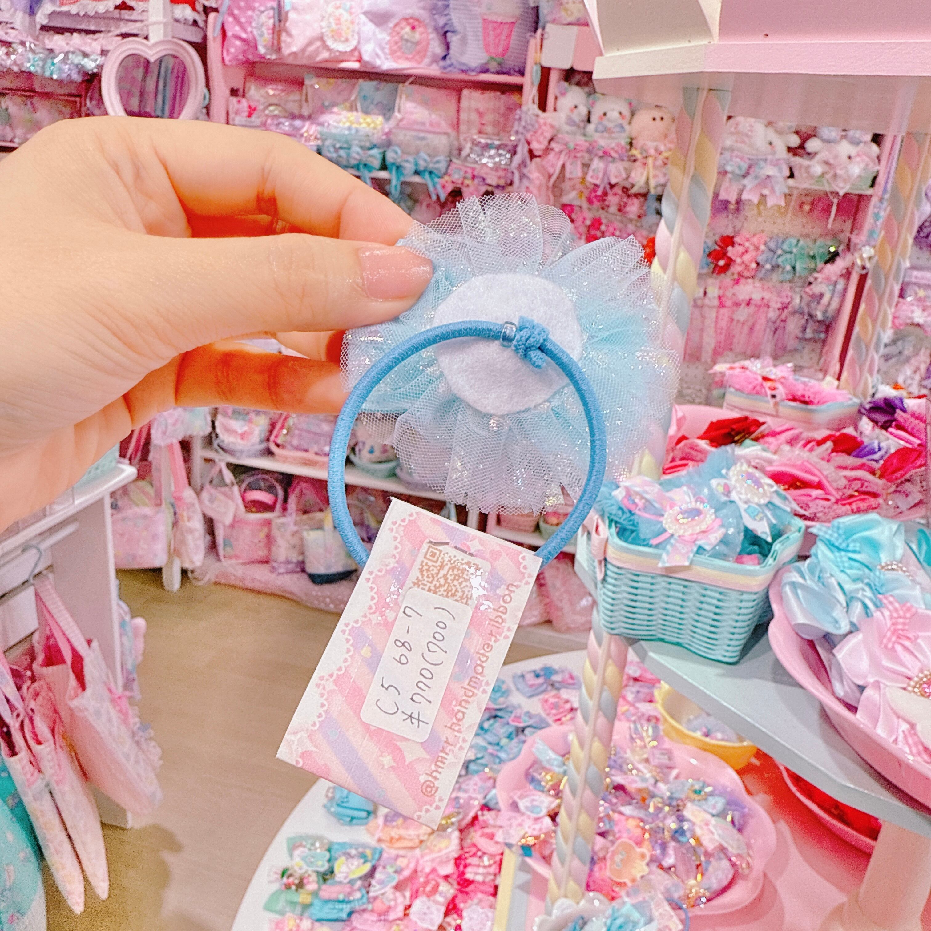 【C5】68-7カボションヘアゴム