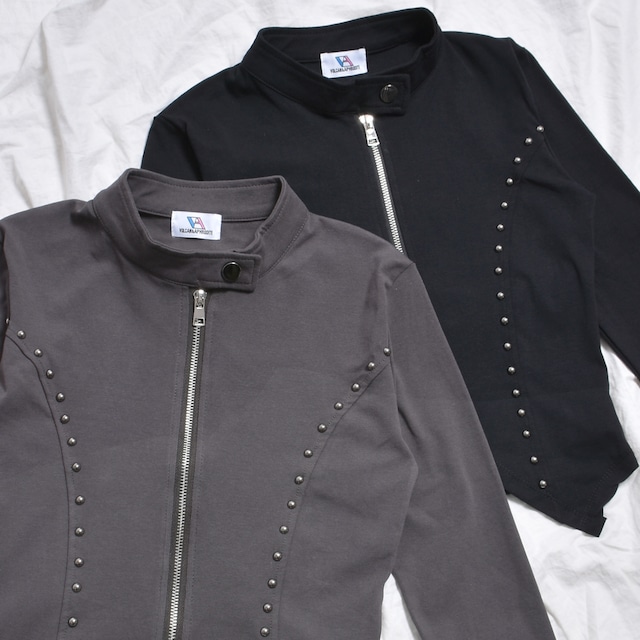 【11/24新着】丸スタッズハイネックZIPトップス