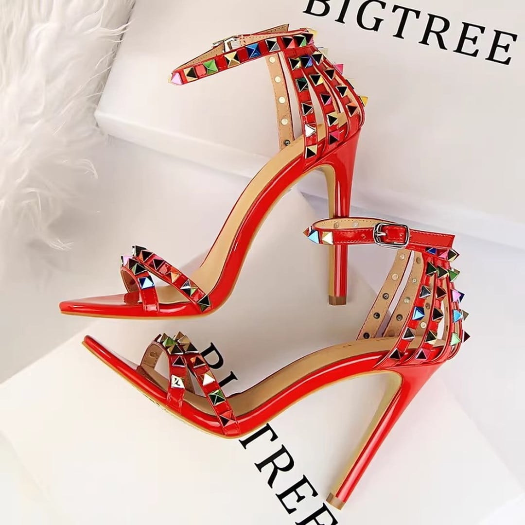 Ankle Strap Stiletto Sandals(7color) V3231