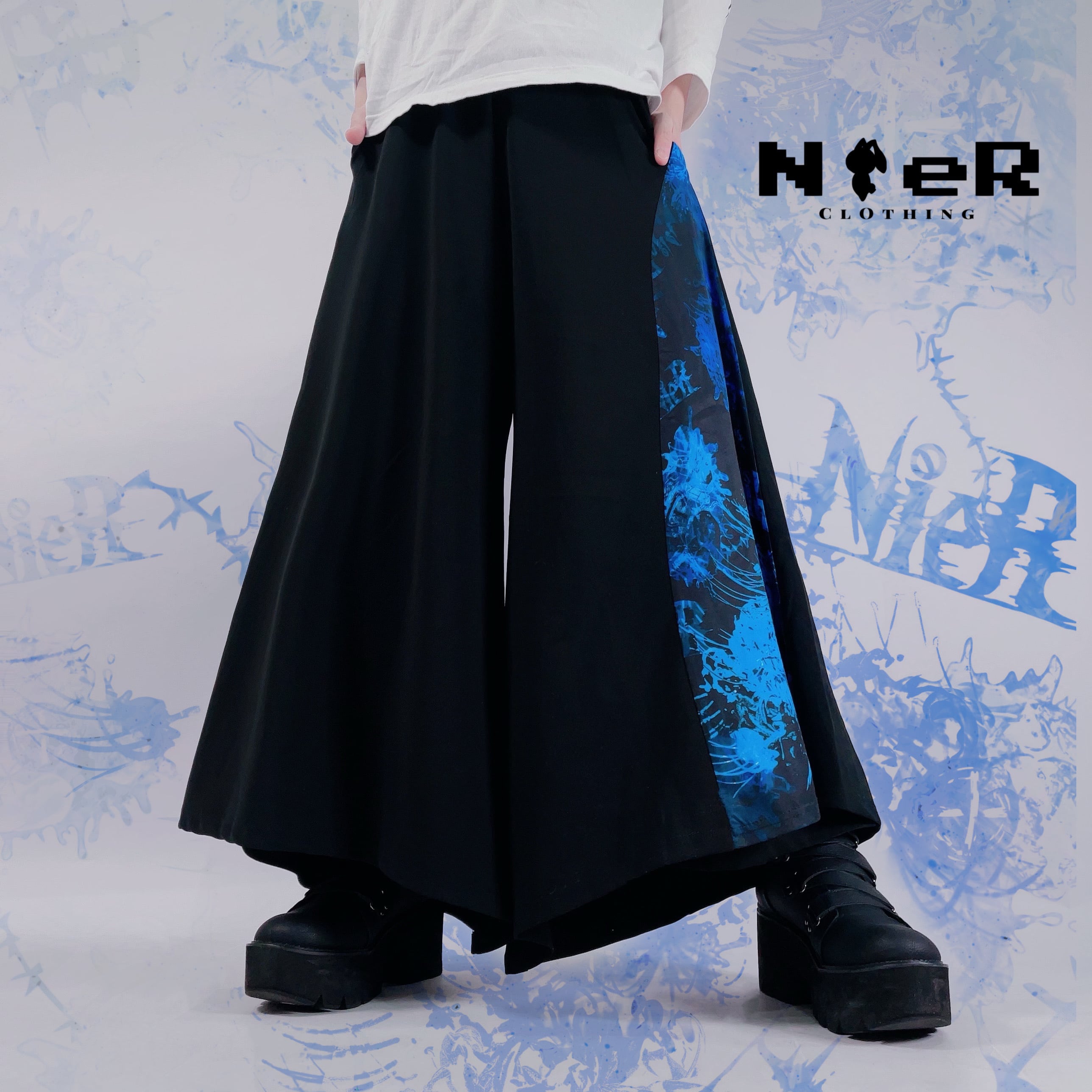 青彼岸花WIDE PANTS | NIER CLOTHING powered by BASE