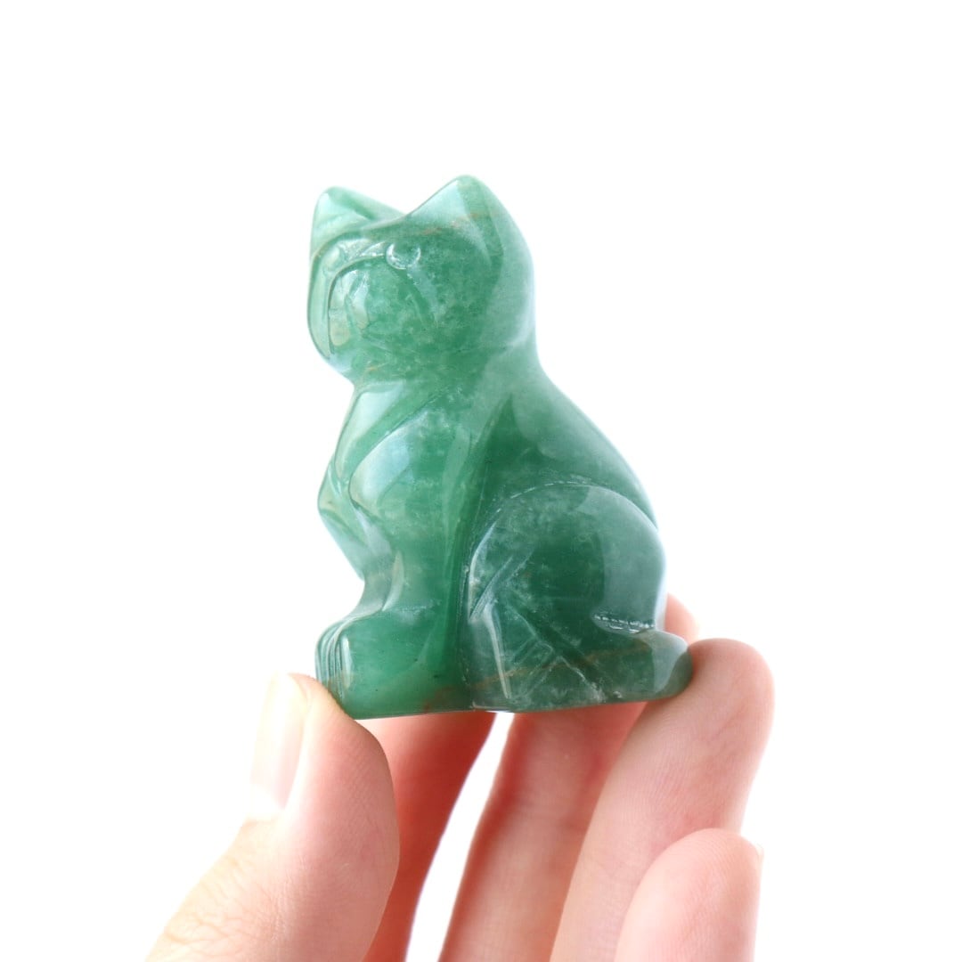 グリーンアベンチュリンのねこ | 木霊石 KODAMA-ishi