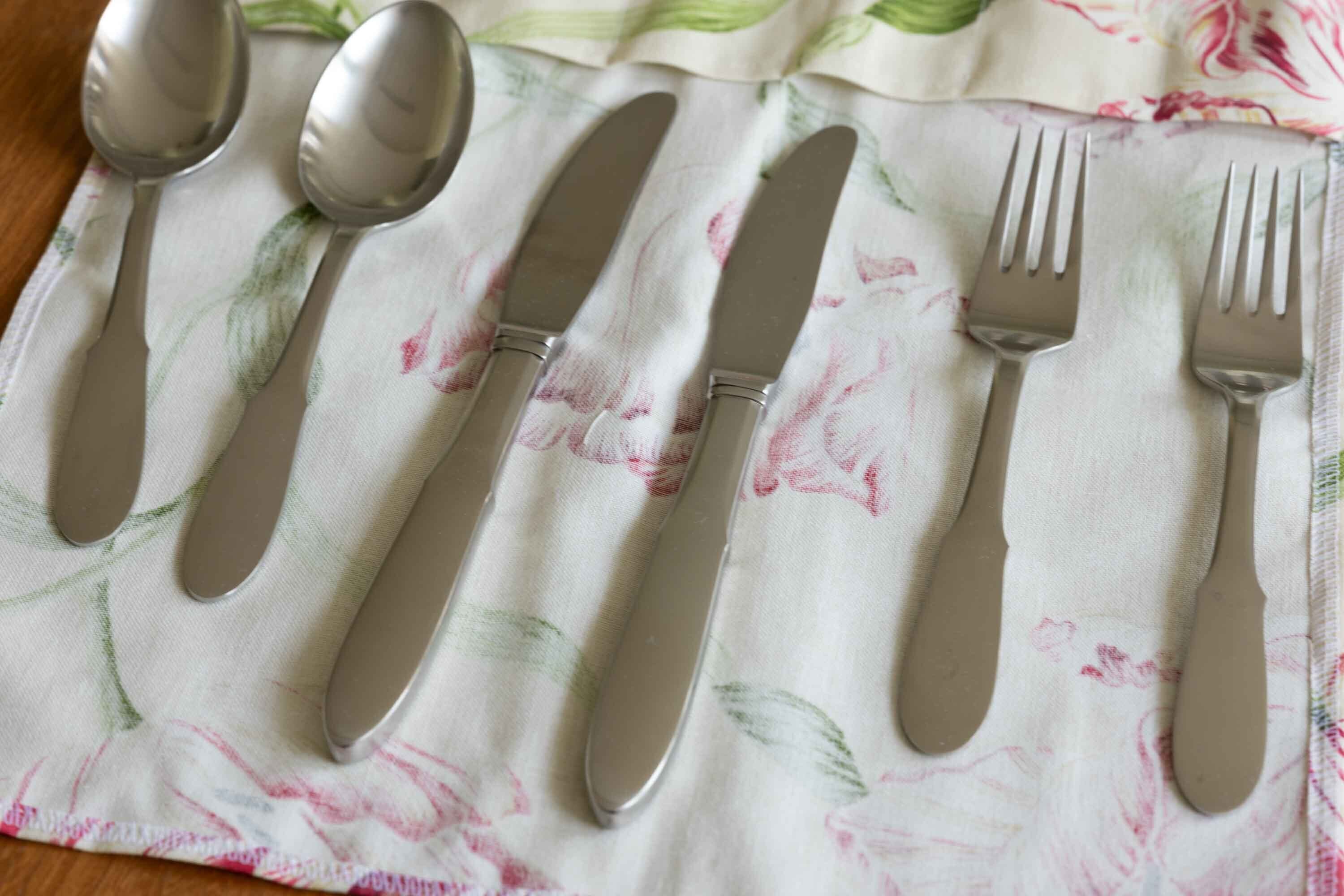 Mitra (ミトラ) テーブルナイフ・フォーク・スプーン 各ペア 6本セット オリジナルカトラリー入れ付 Georg Jensen(ジョージ・ジェンセン)1941年〜