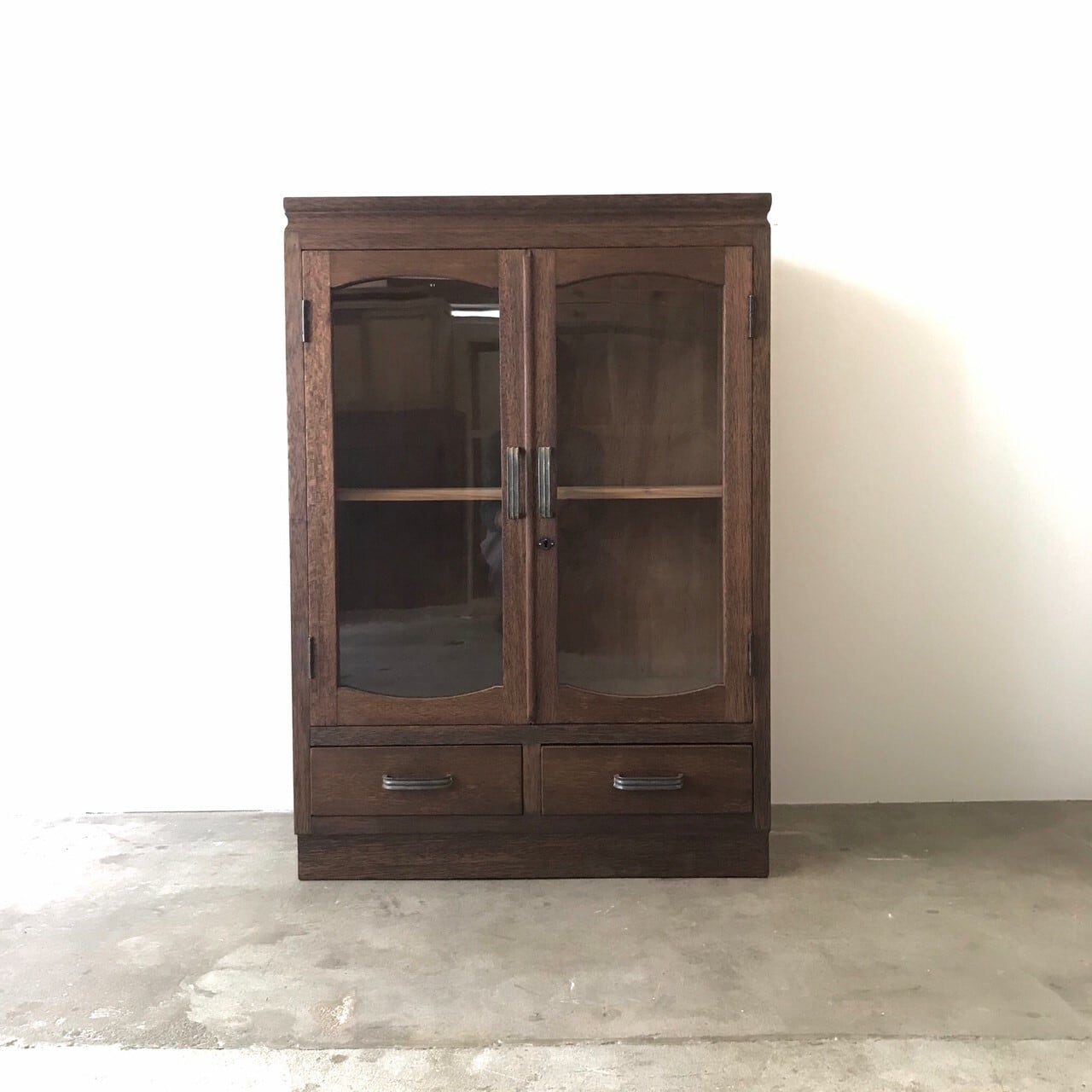 キャビネット　ガラスケース　古家具