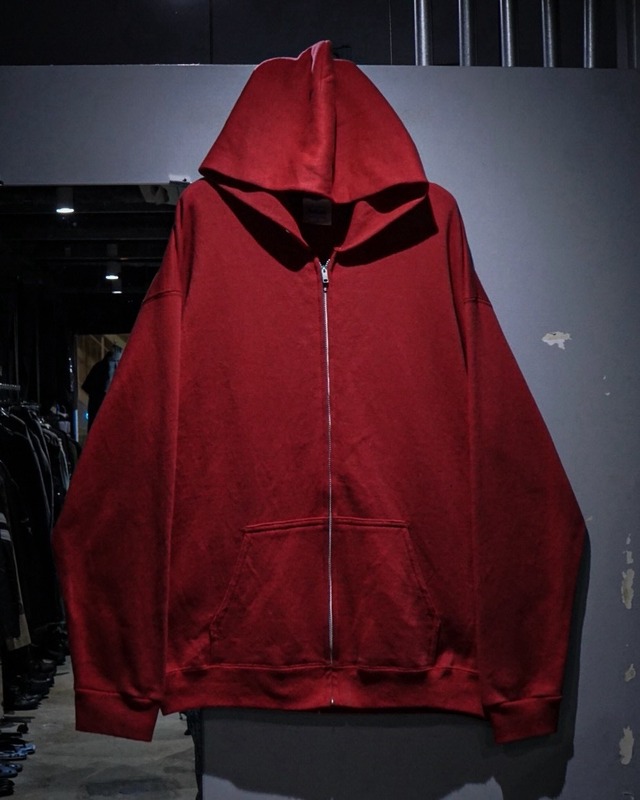 【add (C) vintage】80's “Tultex” Vivid Red Vintage Zip Up Hoodie
