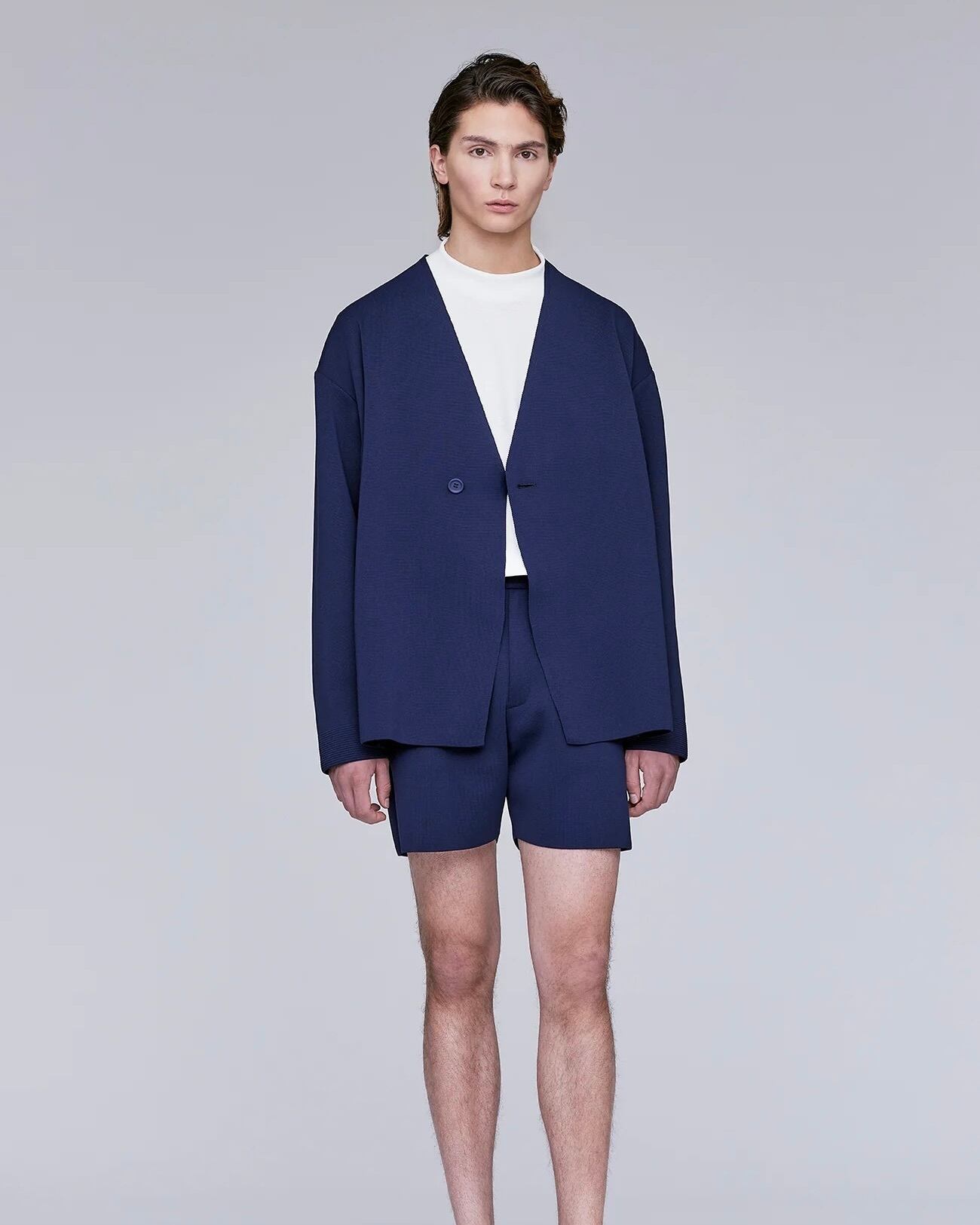 CFCL】MILAN COLLARLESS DOUBLE BREASTED BOXY JACKET | idealclasse