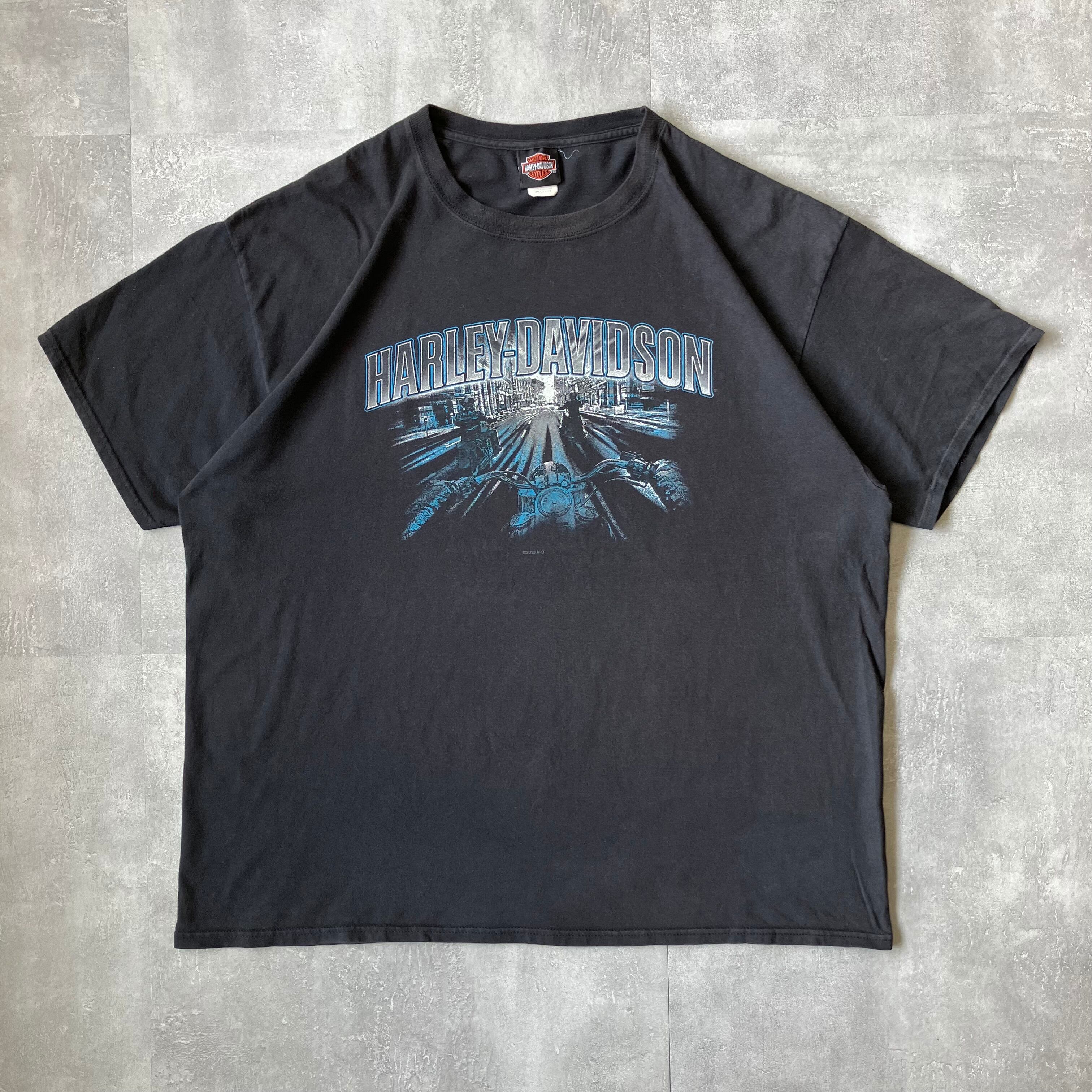 《XXL size》Harley-Davidson ハーレーダビッドソン プリントTシャツ 両面プリント ブラック No.3202