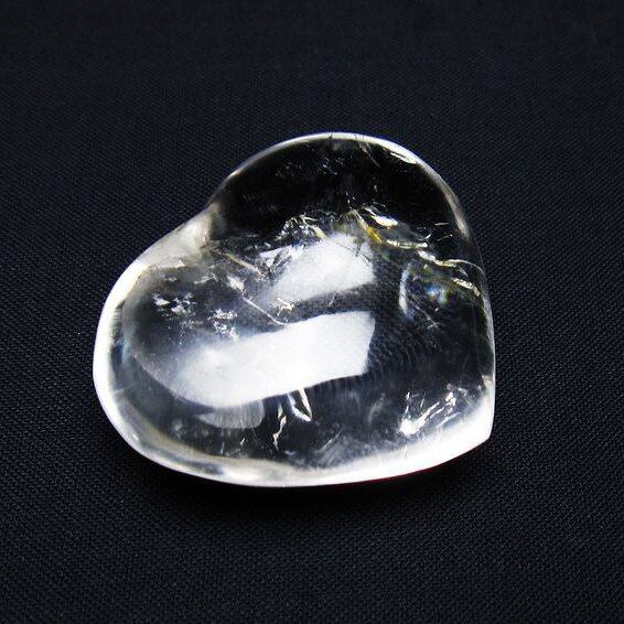 水晶 ハート置物 一点物 145-1557