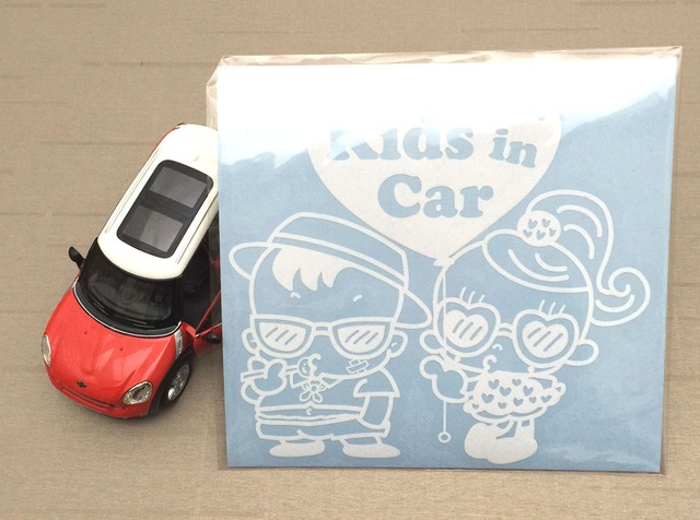 Hi-Hiオリジナル　車用カッティングステッカー　White