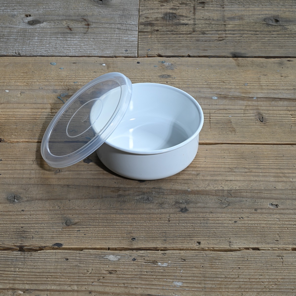 琺瑯の保存容器（蓋付）/白》ラウンド 14cm| 野田琺瑯 | a.278 for 