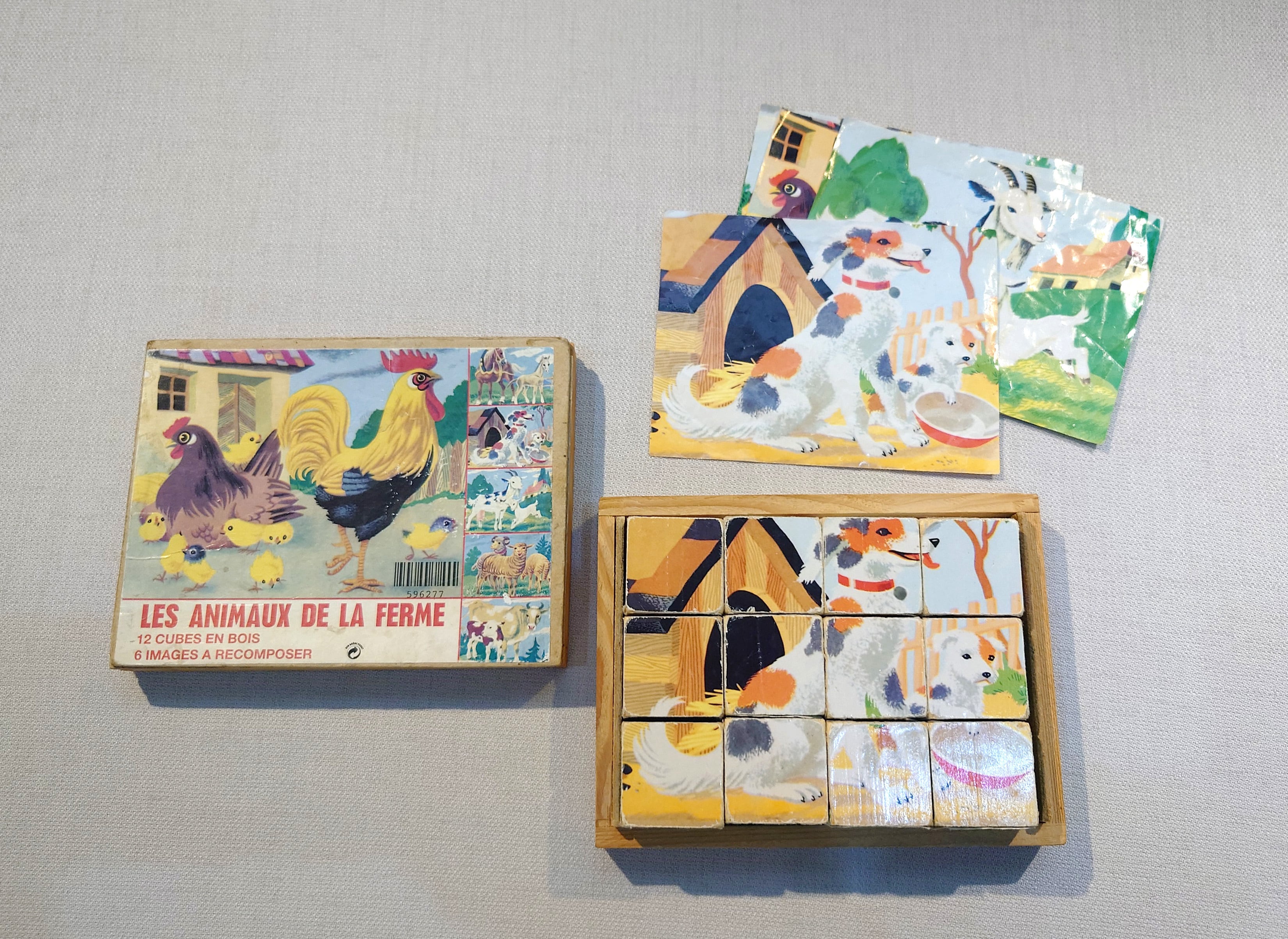 フランスヴィンテージ 6面 絵柄合わせ パズル | Yocca Antique フランスヴィンテージ 6面 絵柄合わせ パズル | Yocca Antique
