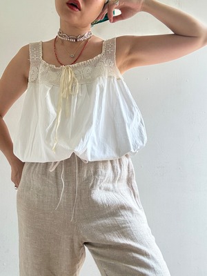 1920-30s Antique Crochet/Cotton Sleeveless Top
