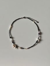 Black×Shell beads necklace［BZN45］