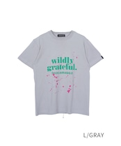 Wildly grateful ロゴプリントベーシックTシャツ (L/GRAY) CQ-48041