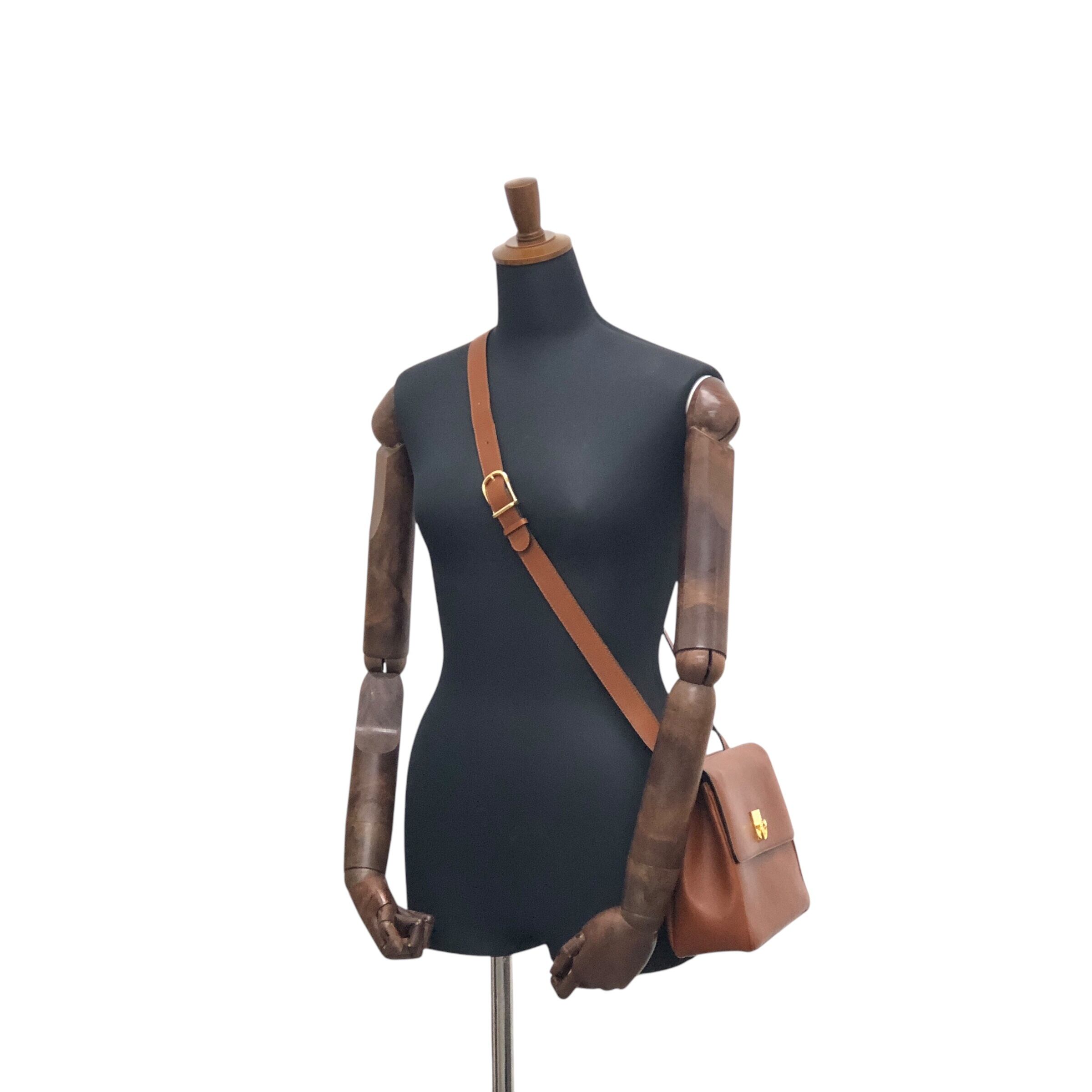 CELINE セリーヌ ショルダーバッグ ブラウン ガンチーニ レザー