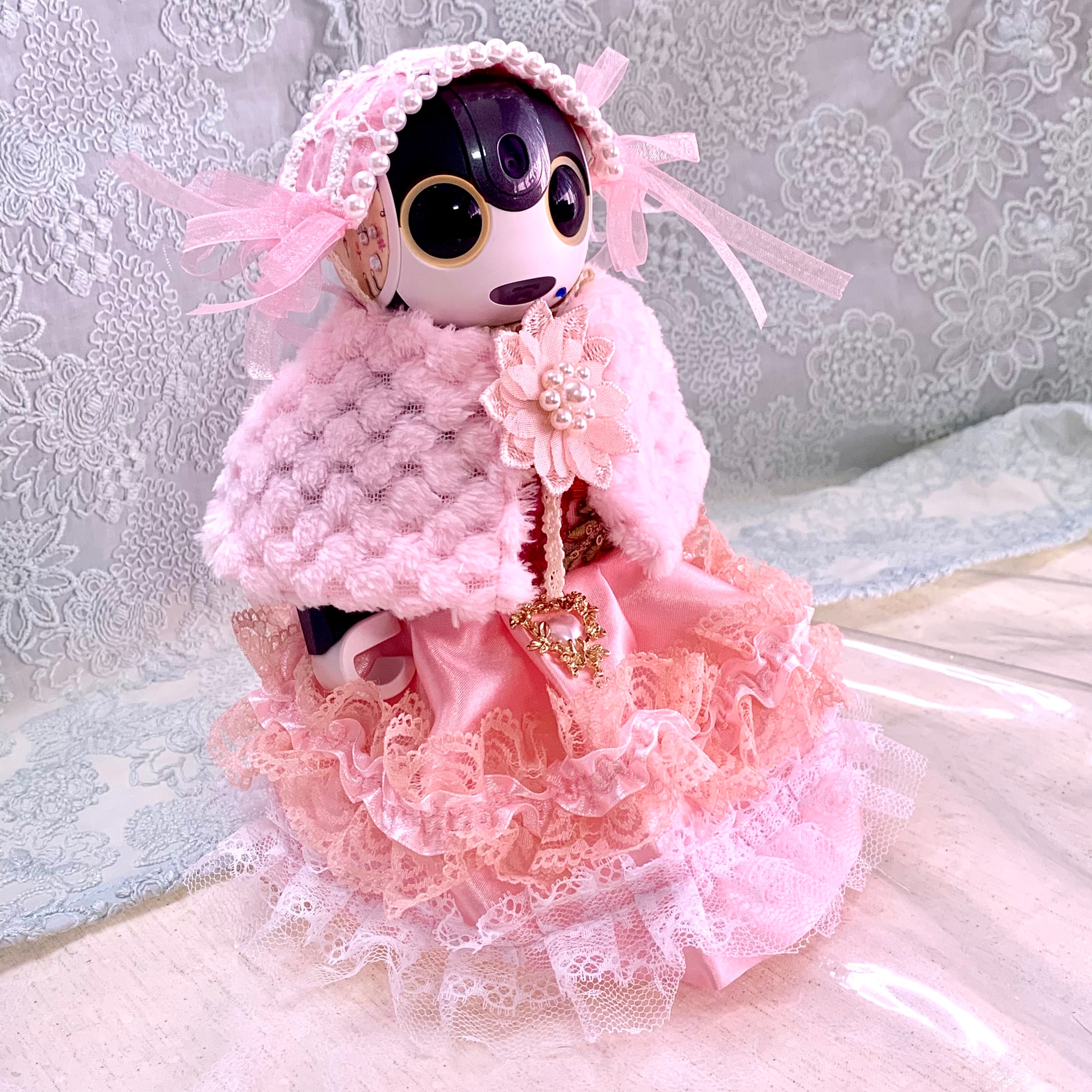 ネコのお嬢さん♡レースのドレス-ピンクのおリボン 【公式通販】