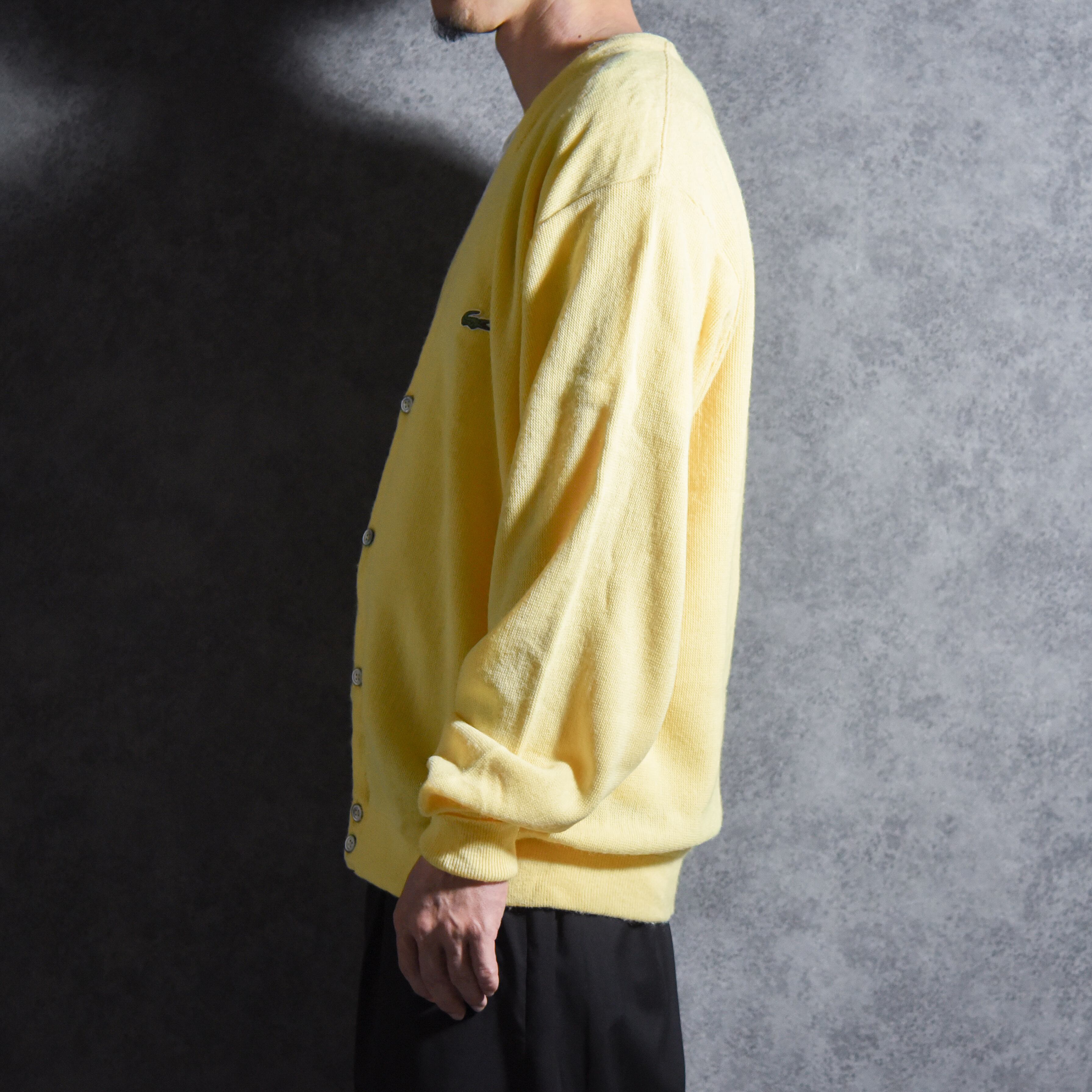 80-90s IZOD LACOSTE V Cardigan Vintage Knit アイゾッド ラコステ