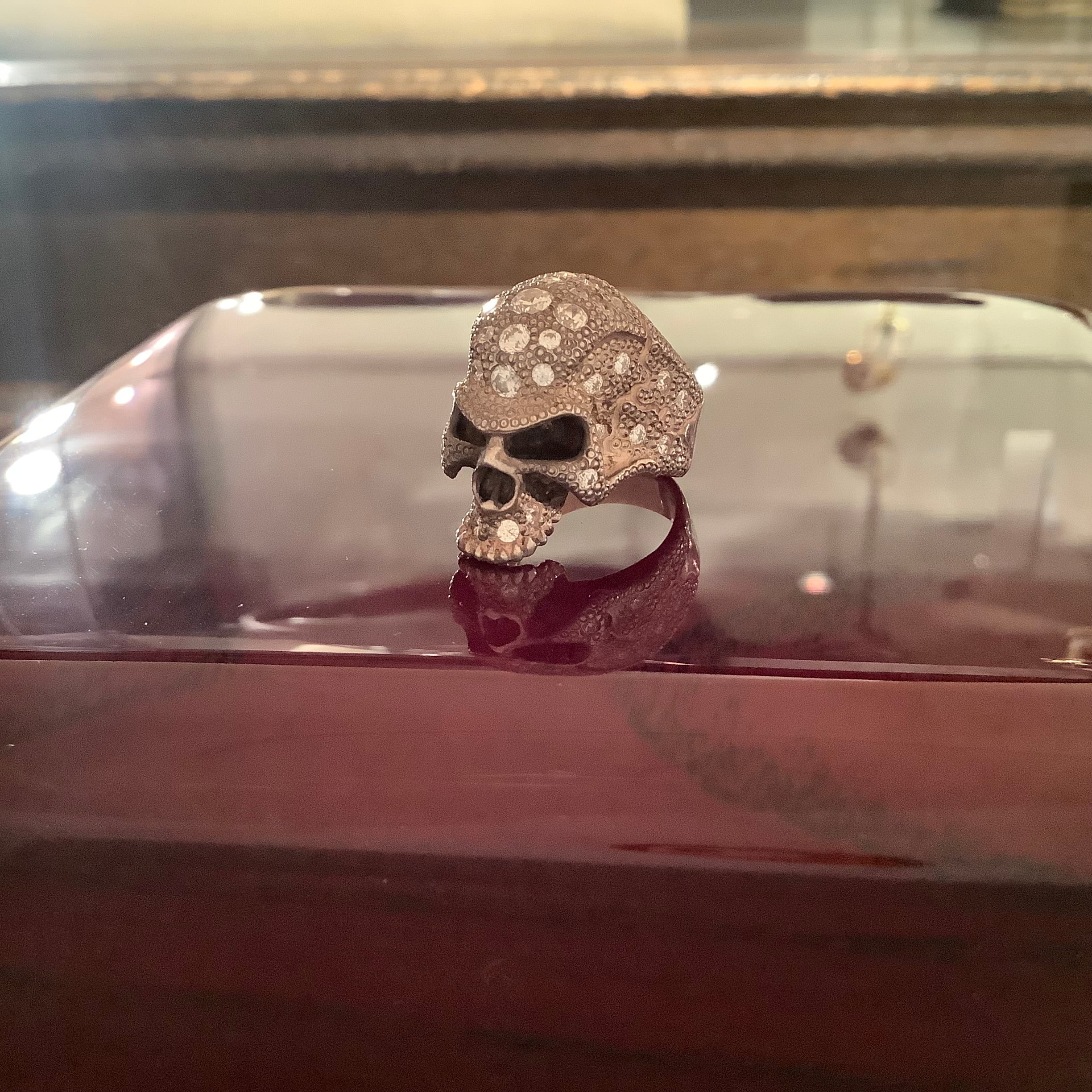 haraKIRI ハラキリ CZ髑髏リング 小 SilverJewelry haraKIRI ハラキリ CZ髑髏リング 小 SilverJewelry