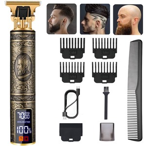 【人気】バリカン LRCUOPY 電動バリカン ヘアカッター 散髪用 USB充電式 コードレス 高さ調節可能1.5-4mm LED電量ディスプレイ 3段階速度調節 ばりかん 低騒音 防水 プロ仕様 セルフカット メンズ 家庭用 業務用 日本語説明書